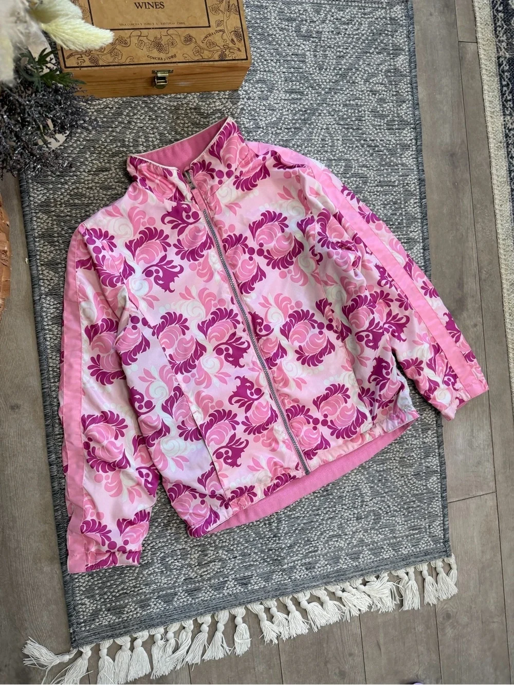 Vintage ZeroXposur Girls Pink Reversible Jacket Size XL